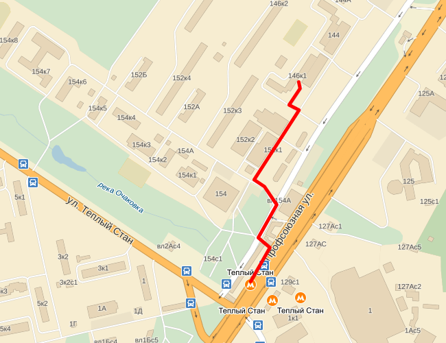 Карта москвы профсоюзная